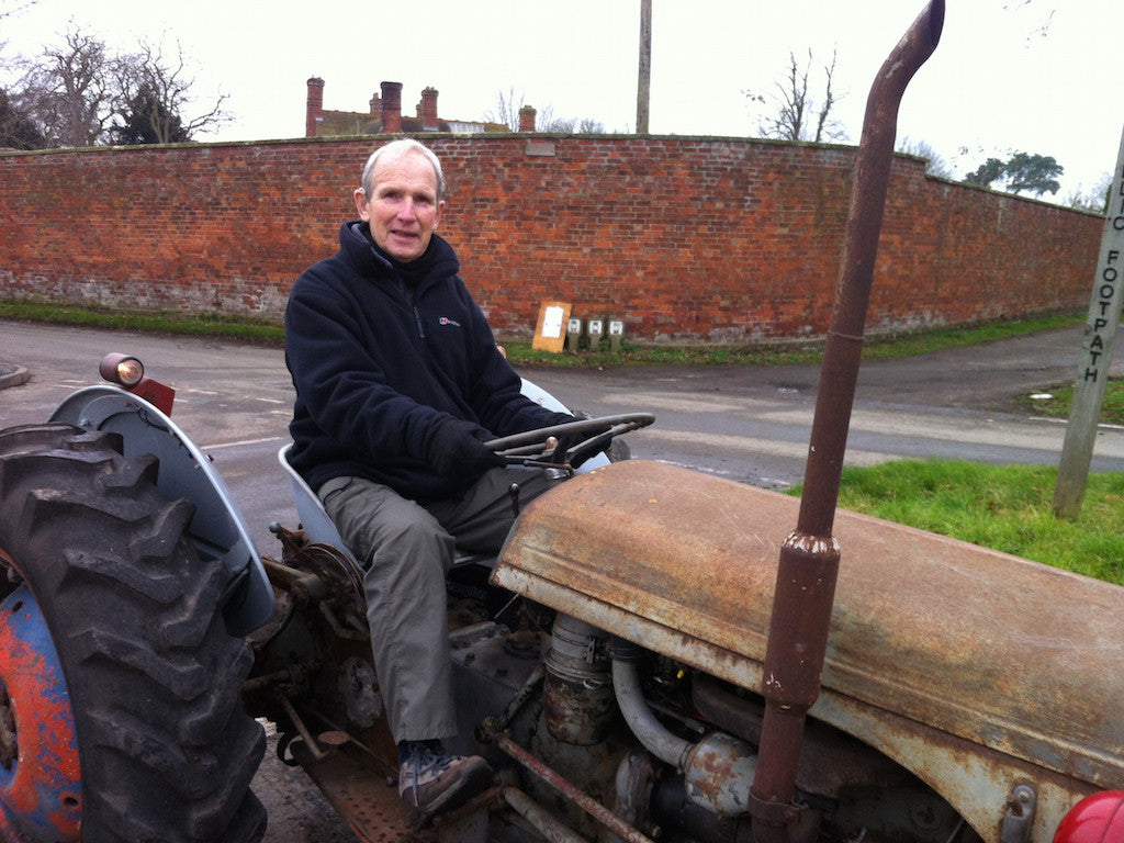Steve's Dad John on uncle Dicky's tractor and