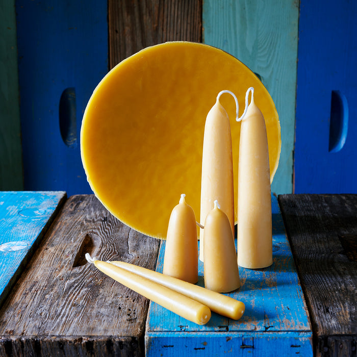 BRITISH BEESWAX CANDLES: Standard Pair in Gift Box